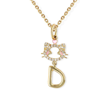 "Maya The Kitten" Necklace With The Letter "D" - Baby Fitaihi"Maya The Kitten" Necklace With The Letter "D"