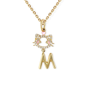 "Maya The Kitten" Necklace With The Letter "M" - Baby Fitaihi"Maya The Kitten" Necklace With The Letter "M"