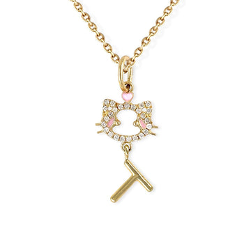 "Maya The Kitten" Necklace With The Letter "T" - Baby Fitaihi"Maya The Kitten" Necklace With The Letter "T"