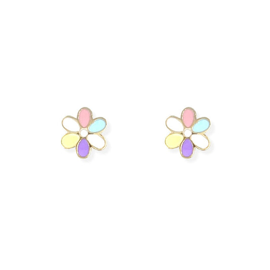 Mutli - Color Flower Earrings - Baby FitaihiMutli - Color Flower Earrings