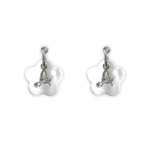 My Name Starts With "A" Flower Earrings - Baby FitaihiMy Name Starts With "A" Flower Earrings