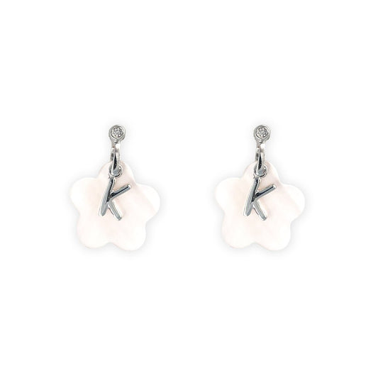 My Name Starts With "K" Flower Earrings - Baby FitaihiMy Name Starts With "K" Flower Earrings