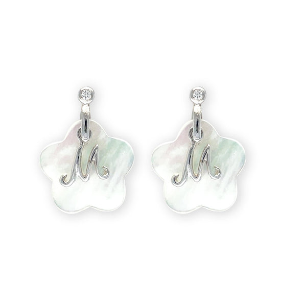 My Name Starts With "M" Flower Earrings - Baby FitaihiMy Name Starts With "M" Flower Earrings
