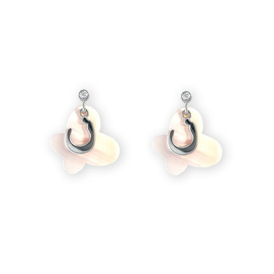 My Name Starts With "ن" Butterfly Earrings - Baby FitaihiMy Name Starts With "ن" Butterfly Earrings