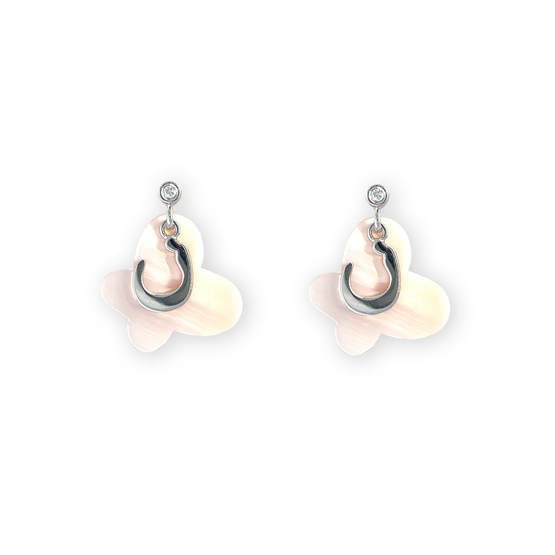 My Name Starts With "ن" Butterfly Earrings - Baby FitaihiMy Name Starts With "ن" Butterfly Earrings