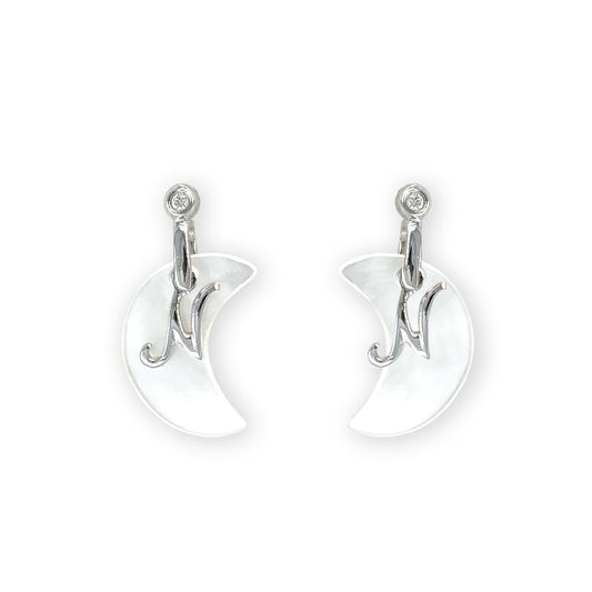 My Name Starts With "N" Moon Earrings - Baby FitaihiMy Name Starts With "N" Moon Earrings