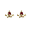 My Princess Gold & Ruby Earrings - Baby FitaihiMy Princess Gold & Ruby Earrings