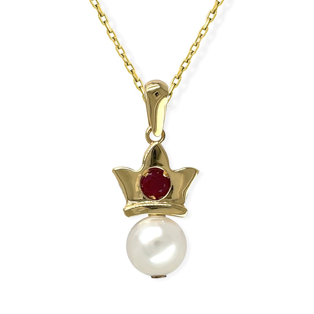 My Princess Gold & Ruby Necklace - Baby FitaihiMy Princess Gold & Ruby Necklace