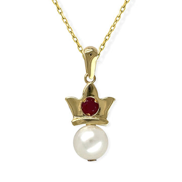 My Princess Gold & Ruby Necklace - Baby FitaihiMy Princess Gold & Ruby Necklace
