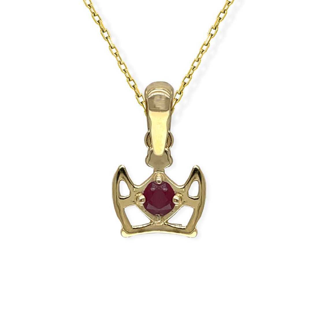 My Princess Gold & Ruby Necklace - Baby FitaihiMy Princess Gold & Ruby Necklace