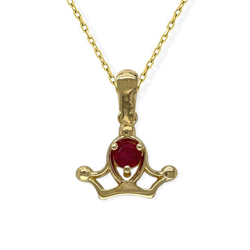My Princess Gold & Ruby Necklace - Baby FitaihiMy Princess Gold & Ruby Necklace