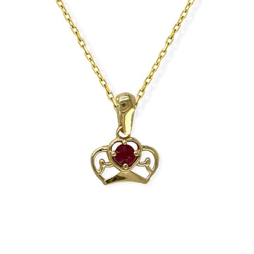 My Princess Necklace with Ruby Stone - Baby FitaihiMy Princess Necklace with Ruby Stone
