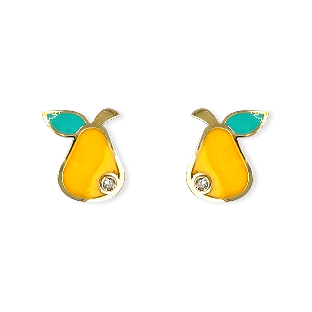 Pear Shape Gold & Diamond Earrings - Baby FitaihiPear Shape Gold & Diamond Earrings