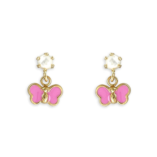 Pearl Butterfly Earring - Baby FitaihiPearl Butterfly Earring