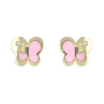 Pink Butterfly Earrings - Baby FitaihiPink Butterfly Earrings