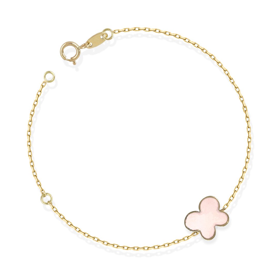 Pink Butterfly shape Gold Bracelet - Baby FitaihiPink Butterfly shape Gold Bracelet