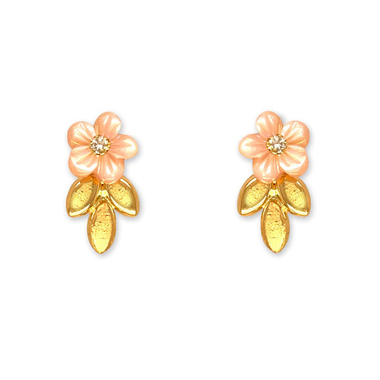 White Flower Earrings