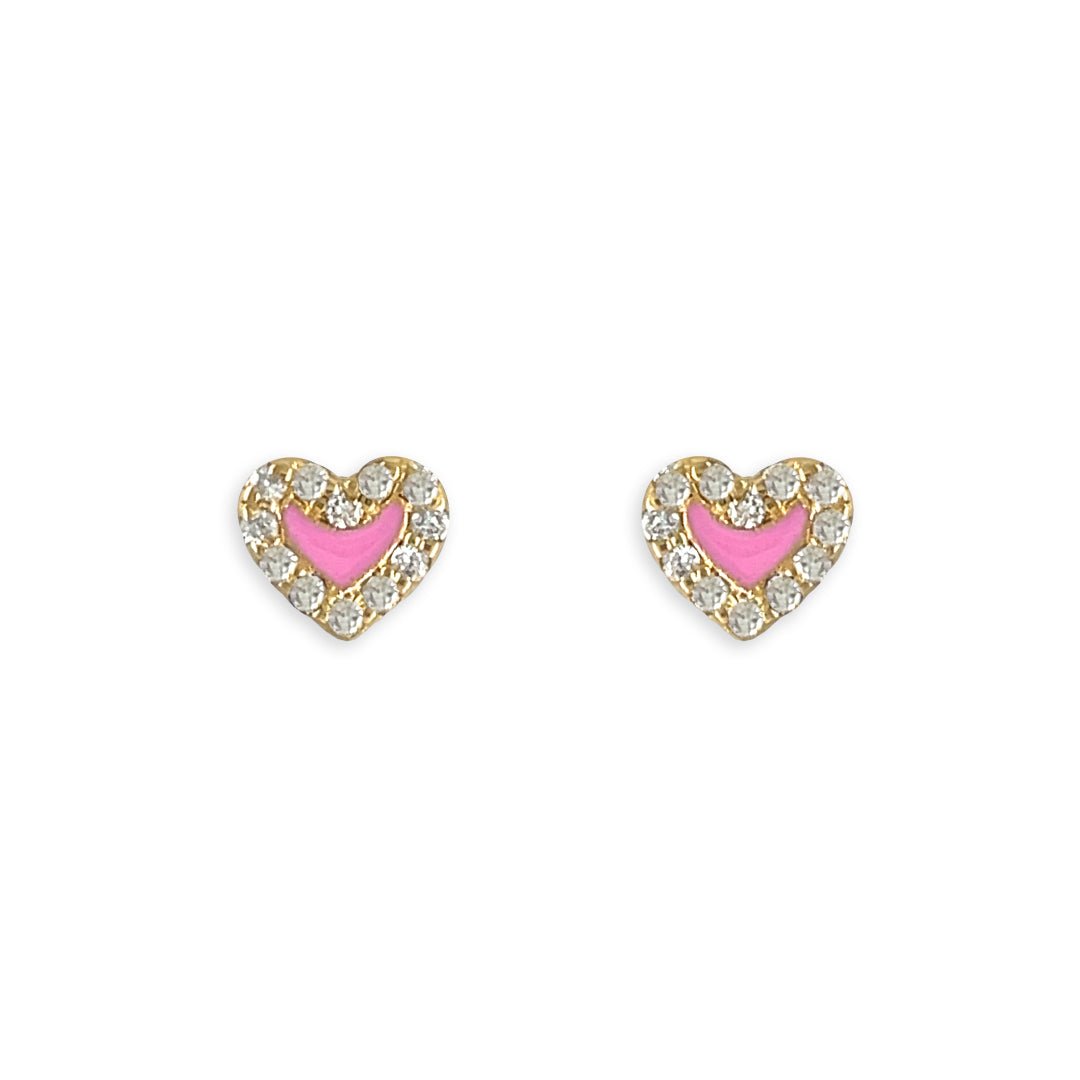 Pink Heart Earring - Baby FitaihiPink Heart Earring