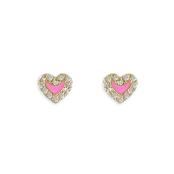 Pink Heart Earring - Baby FitaihiPink Heart Earring