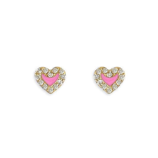 Pink Heart Earring - Baby FitaihiPink Heart Earring