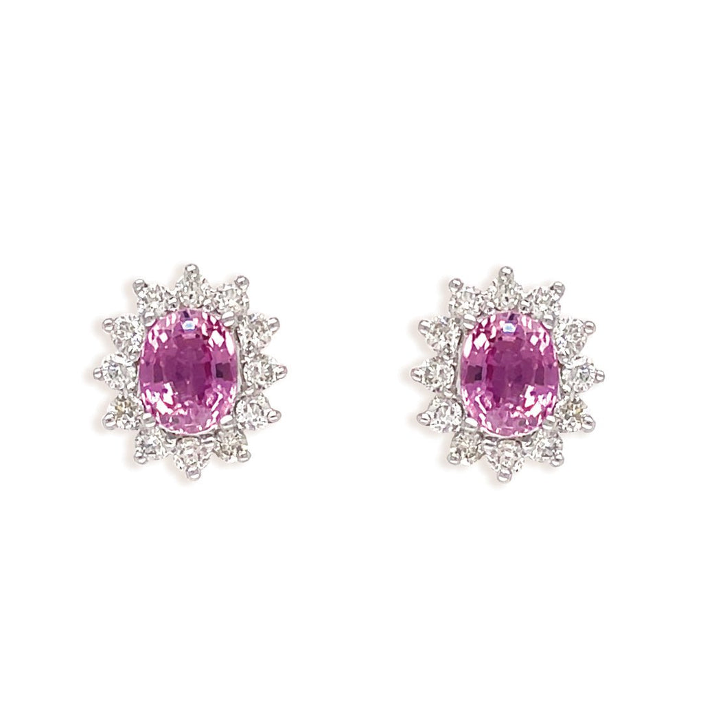 Pink Sapphire Earrings - Baby FitaihiPink Sapphire Earrings