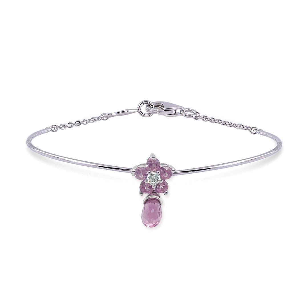 Roses Pink Sapphire Bracelet - Baby FitaihiRoses Pink Sapphire Bracelet