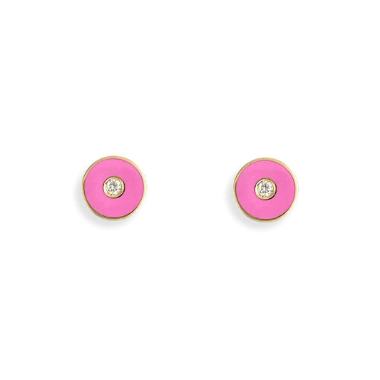 Round Diamond Earring - Baby FitaihiRound Diamond Earring