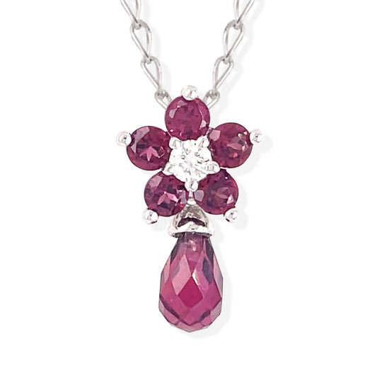 Ruby And Diamond Necklace - Baby FitaihiRuby And Diamond Necklace