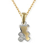 Teddy Bear Shape Gold and Diamond Necklace