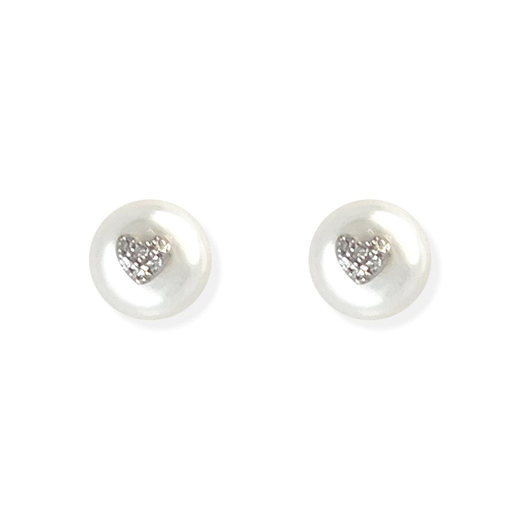 The Heart Pearl Earrings - Baby FitaihiThe Heart Pearl Earrings