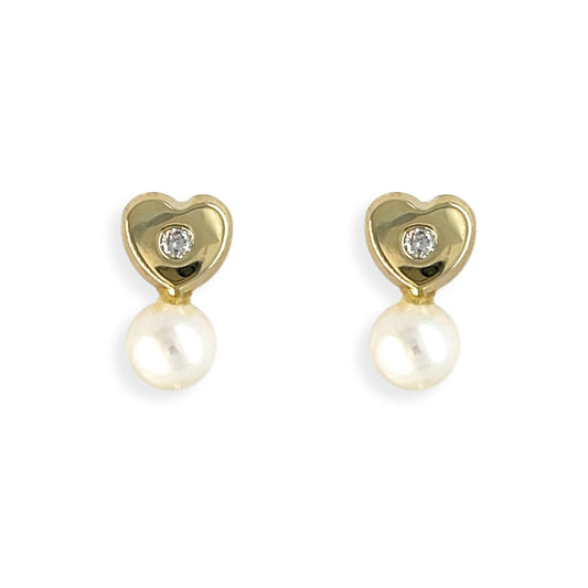 The Heart Pearl Earrings - Baby FitaihiThe Heart Pearl Earrings