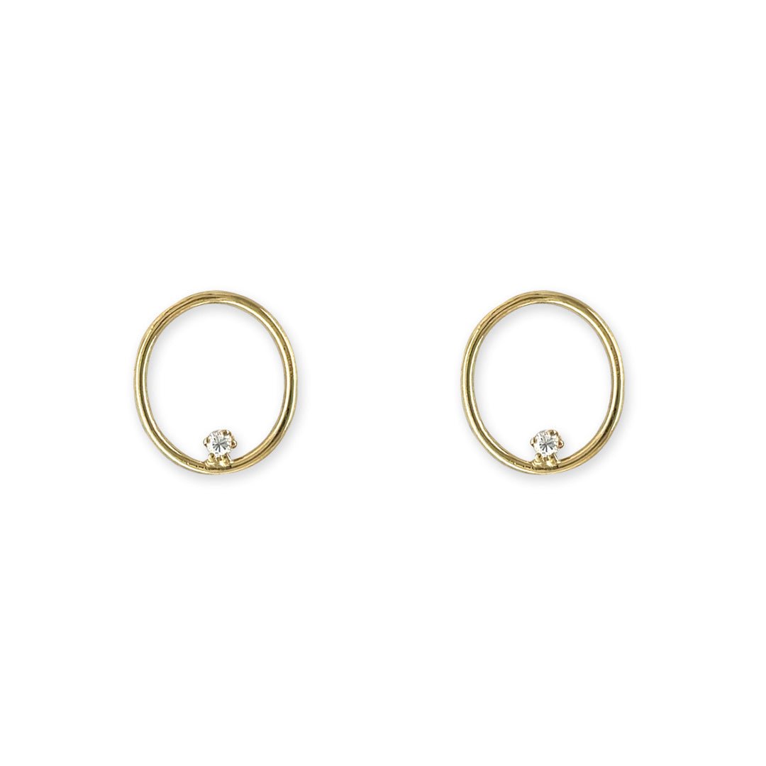 The Loop Diamond Earrings - Baby FitaihiThe Loop Diamond Earrings