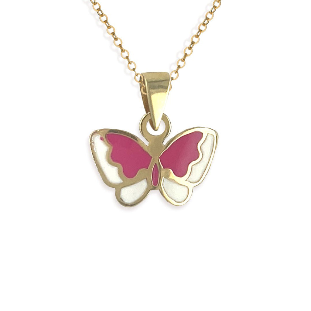 The Pink butterfly Necklace - Baby FitaihiThe Pink butterfly Necklace