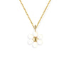 White Flower Gold and Diamond Necklace - Baby FitaihiWhite Flower Gold and Diamond Necklace