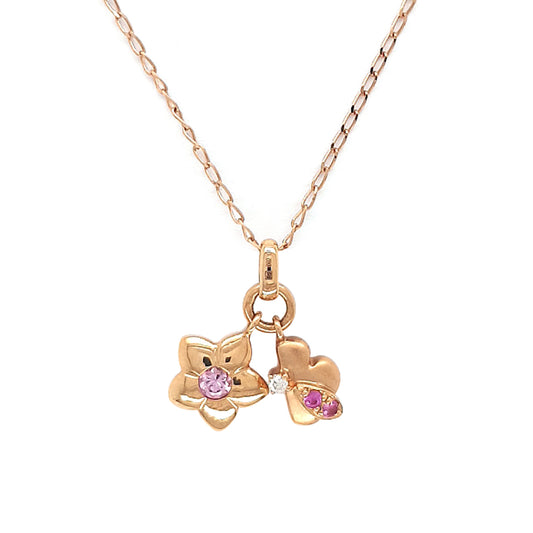 Mini Necklace With A Little Star And A Butterfly - Baby Fitaihi