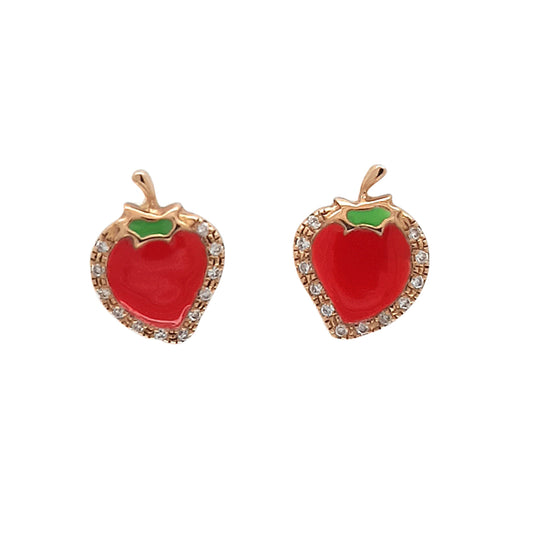 Mini Strawberry Earrings - Baby Fitaihi