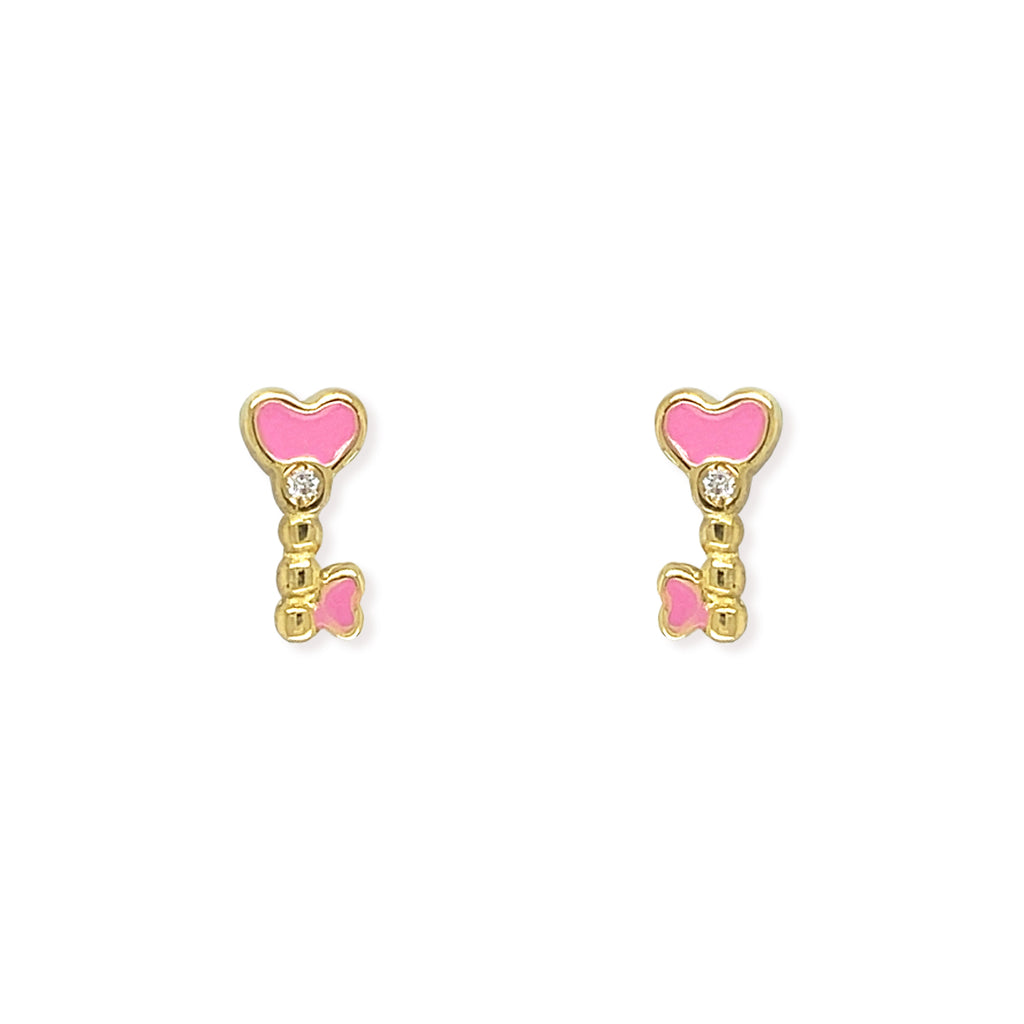 Pink Keys Earrings - Baby Fitaihi