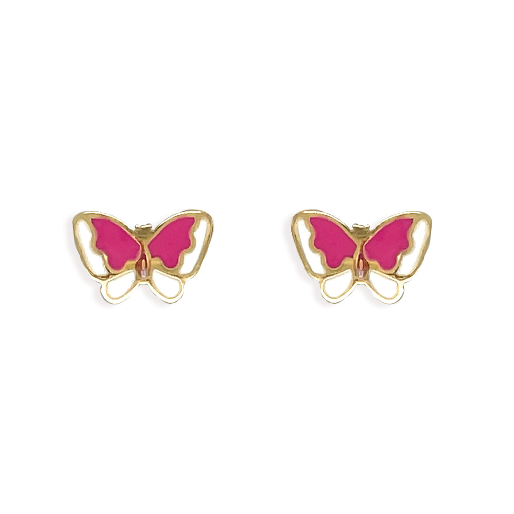 Bi-Colored Butterfly Earrings - Baby Fitaihi