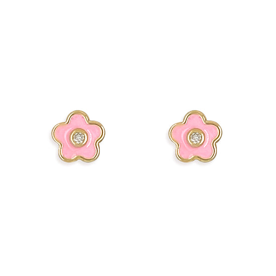 Pink Flower Stud - Baby Fitaihi