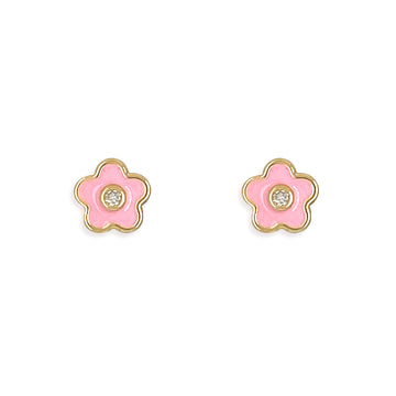 Pink Flower Stud - Baby Fitaihi