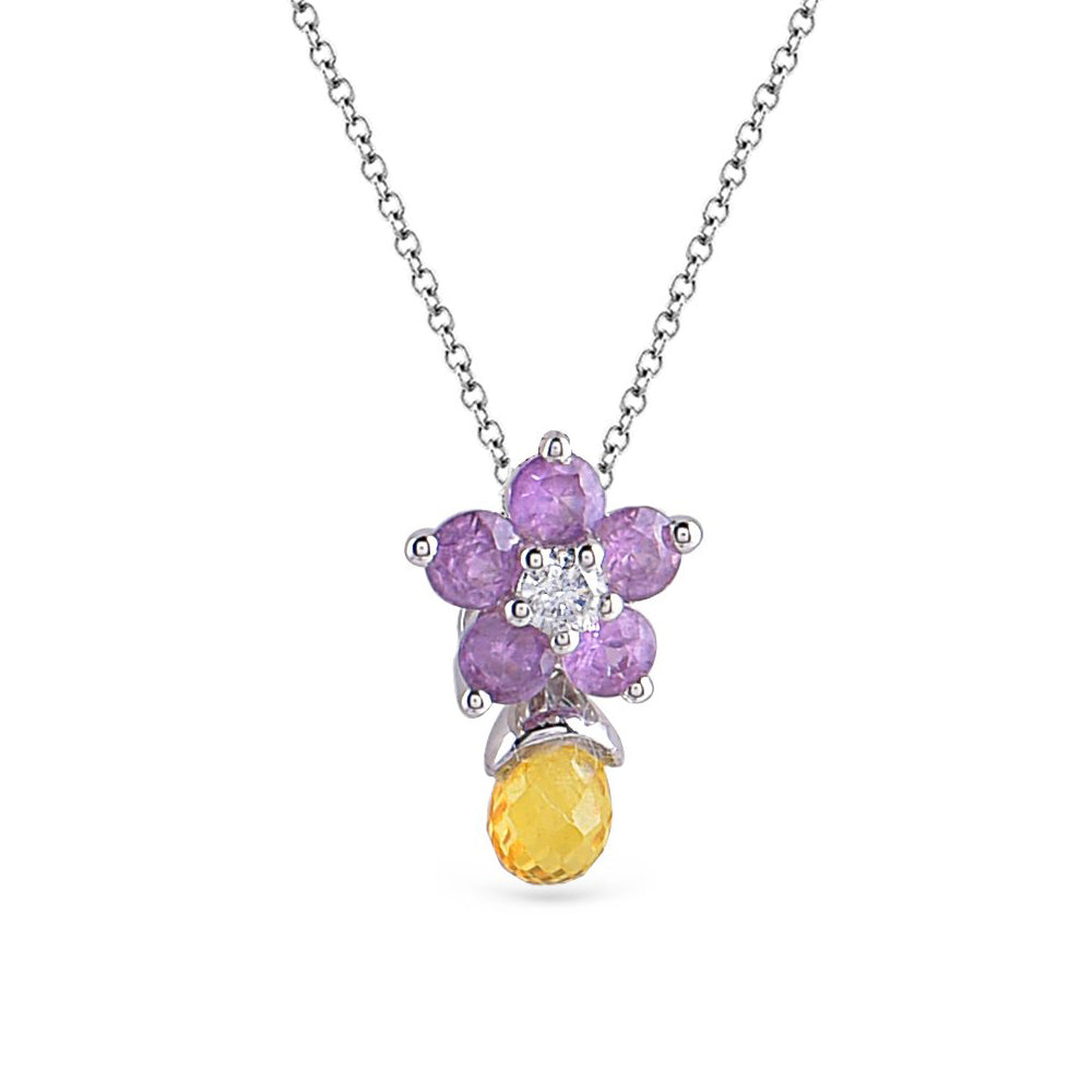 Roses Pink Sapphire Necklace - Baby Fitaihi