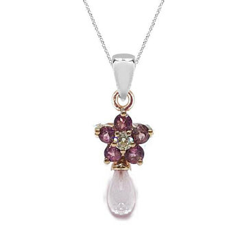Roses Pink Sapphire Necklace - Baby Fitaihi