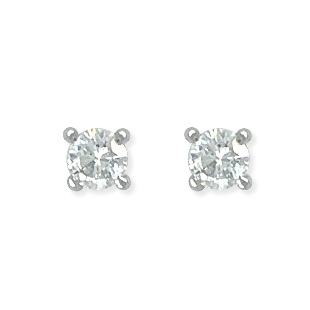 Baby Solitaire Diamond Earrings - Baby FitaihiBaby Solitaire Diamond Earrings