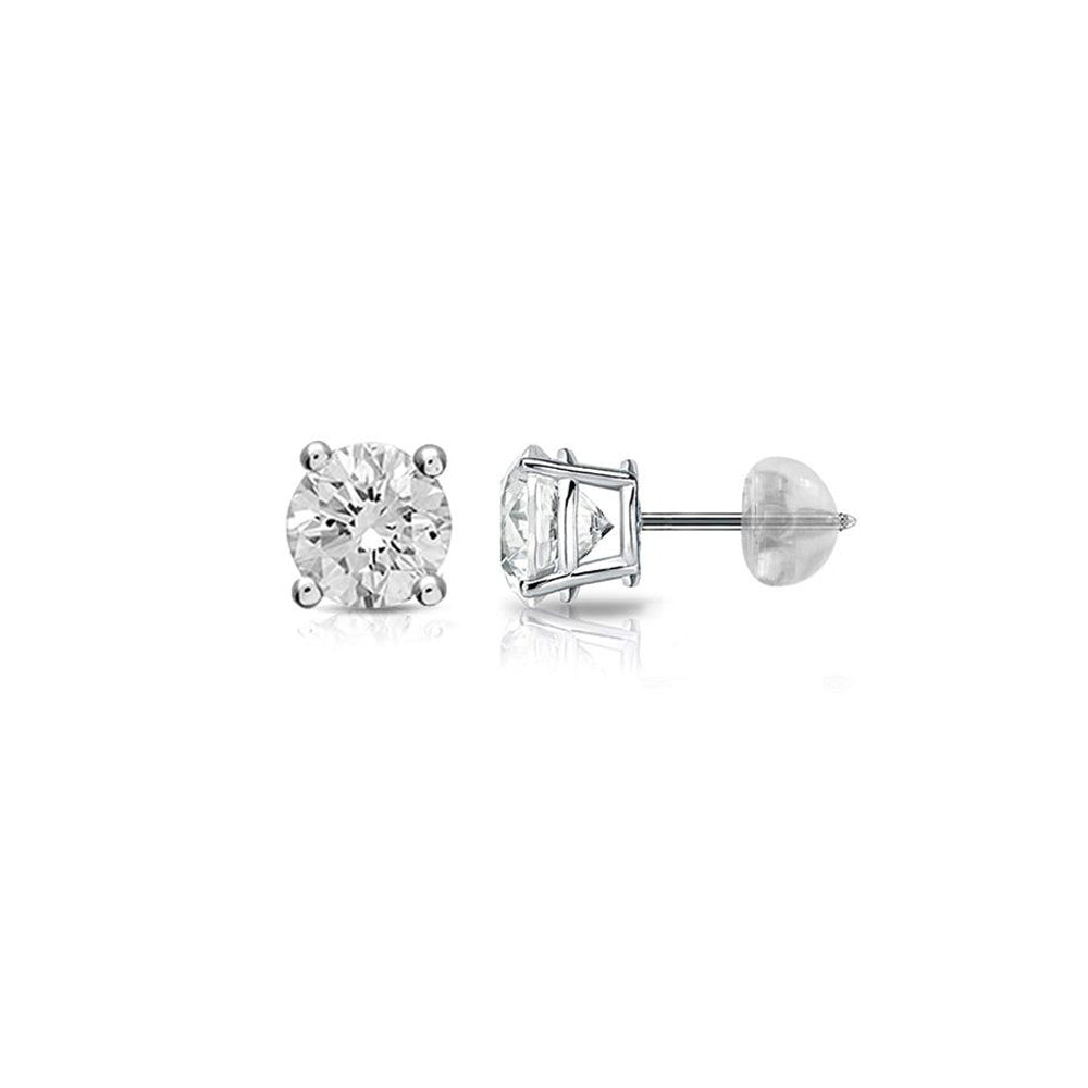 Baby Solitaire Diamond Earrings - Baby FitaihiBaby Solitaire Diamond Earrings