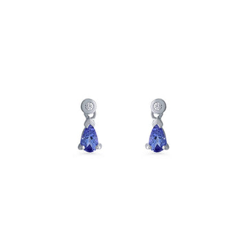 Blue Tanzanite Drop Earrings - Baby FitaihiBlue Tanzanite Drop Earrings