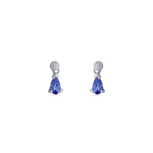 Blue Tanzanite Drop Earrings - Baby FitaihiBlue Tanzanite Drop Earrings