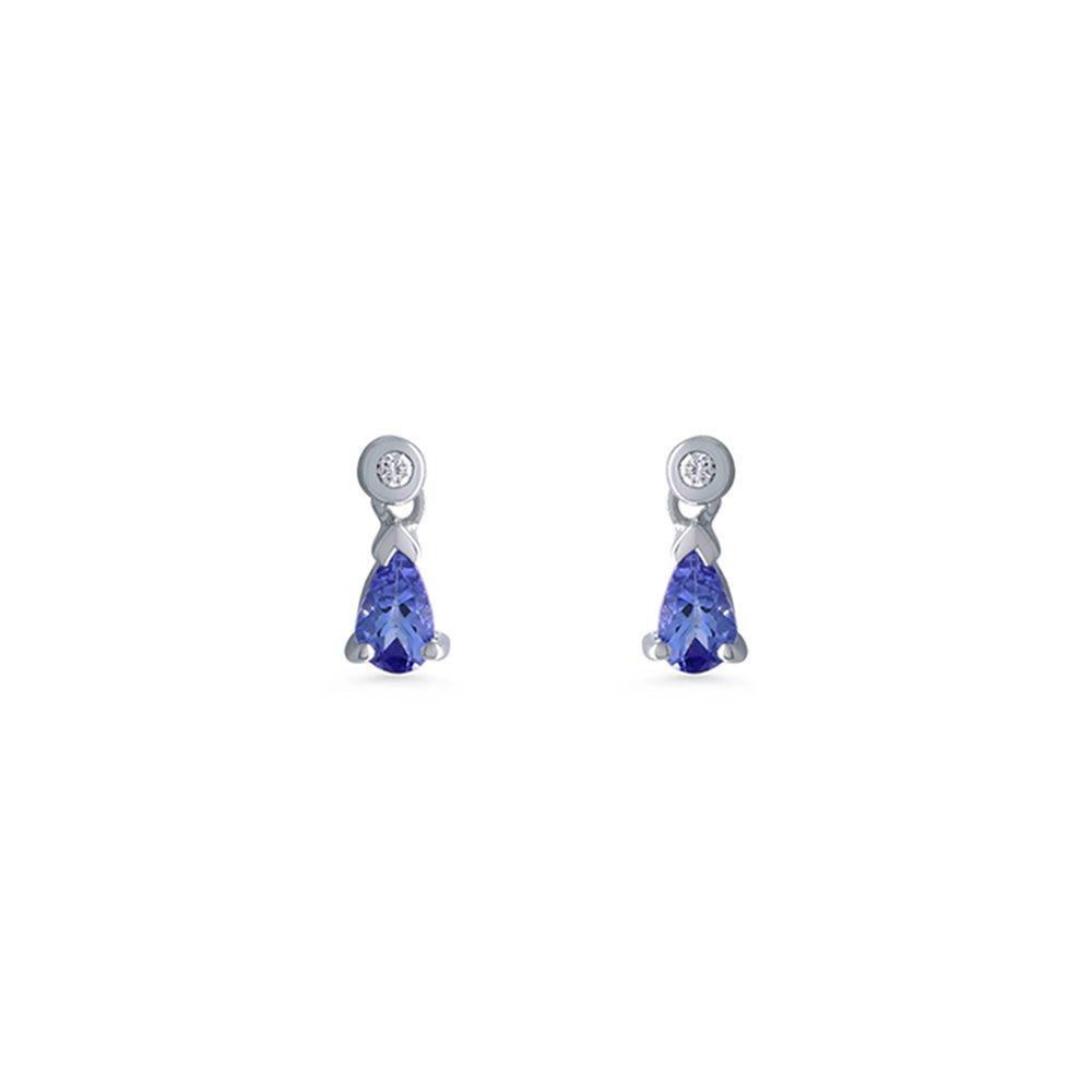 Blue Tanzanite Drop Earrings - Baby FitaihiBlue Tanzanite Drop Earrings