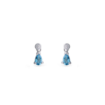 Blue Topaz Drop Earrings - Baby FitaihiBlue Topaz Drop Earrings