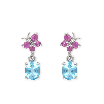 Blue Topaz Earrings - Baby FitaihiBlue Topaz Earrings