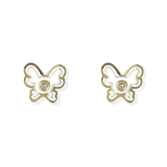 Butterfly Enamel Earrings - Baby FitaihiButterfly Enamel Earrings